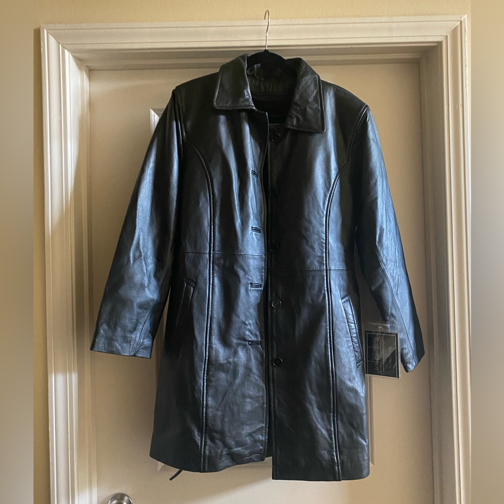 Men’s Vintage Long Leather Coat
